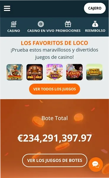 App LocoWin pantalla 2