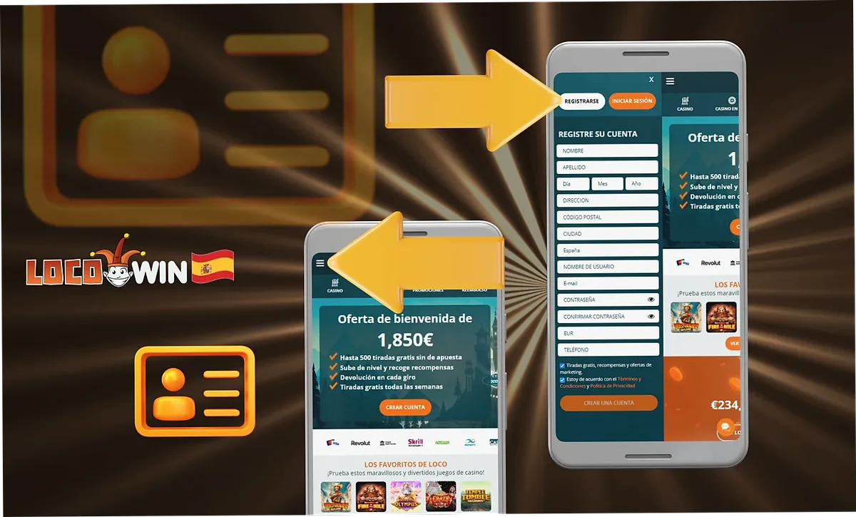 Registrarse en LocoWin desde la app