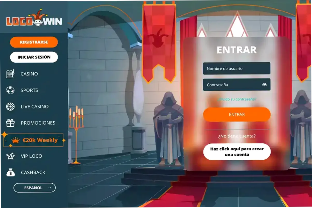 Instrucciones de inicio de sesión LocoWin