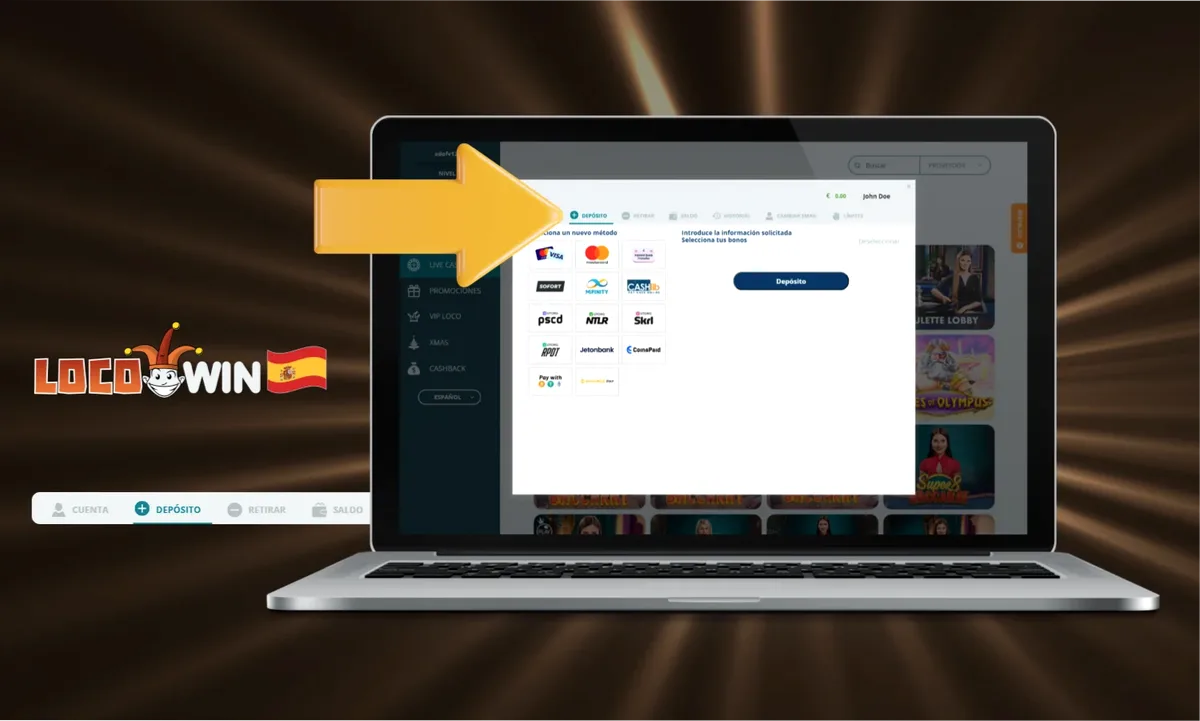 Métodos de depósito en LocoWin España
